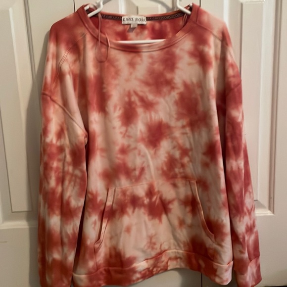 Knox Rose Tops - Burnt Orange/Red Hoodie